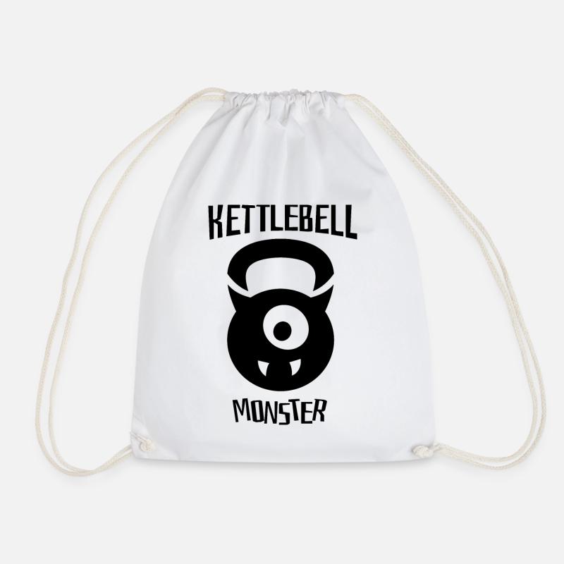 Kettlebell Monster. Wenn Sie ein Workout mögen. - Turnbeutel - Weiß