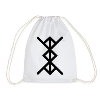 Aimer femme pour femme dans les runes vikings - Sac de sport léger - blanc - Devant
