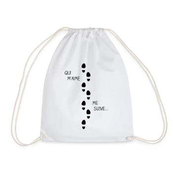 Qui m'aime me suive ! - Sac de sport léger - blanc - Devant