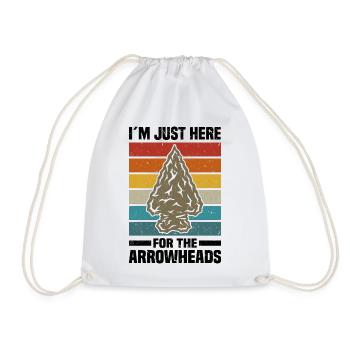 Arrowhead Hunting | Pfeilspitzen Sammler Geschenke - Turnbeutel - Weiß - Vorne