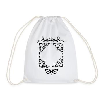 Cadre de décoration en forme de diamant ouverture en forme de diamant - Sac de sport léger - blanc - Devant