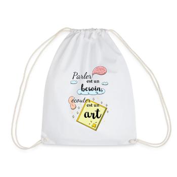 Ecouter est un art - Sac de sport léger - blanc - Devant