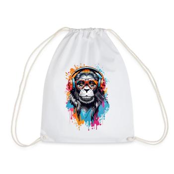Cool monkey - Drawstring Bag - white - Front