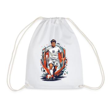 Football match number 12 - Drawstring Bag - white - Front