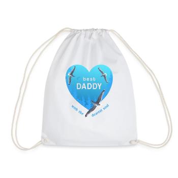 Best Daddy - Drawstring Bag - white - Front