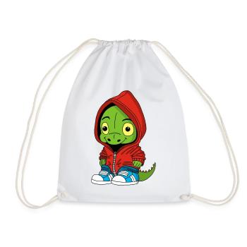 Little Dinosaur - Drawstring Bag - white - Front