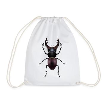 magnificent stag drawn by hand - Drawstring Bag - white - Front