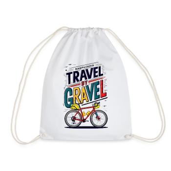 Voyage en gravier cyclisme illustration - Sac de sport léger - blanc - Devant