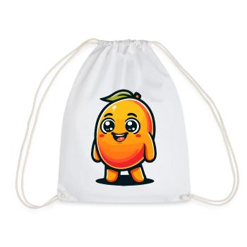 Eine verspielte Mango im Cartoon-Stil - Turnbeutel - Weiß - Vorne