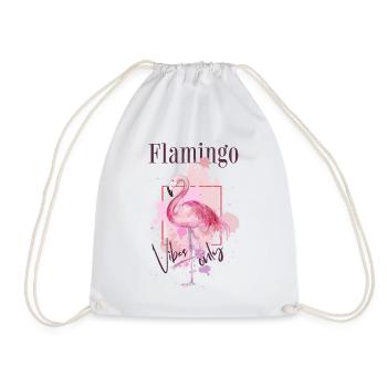 Flamingo Vibes Oiseau Exotique Été Rose Rose - Sac de sport léger - blanc - Devant