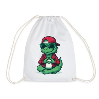Vibrations de cœur de dinosaure - Sac de sport léger - blanc - Devant