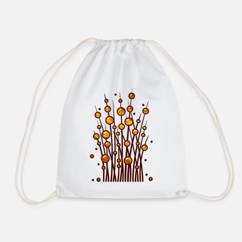Golden balloon design - Drawstring Bag - white
