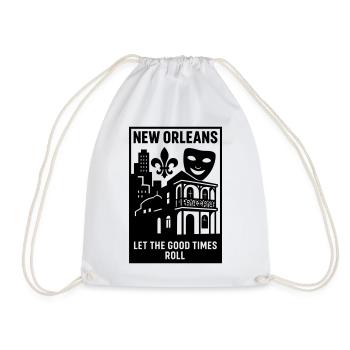 new orleans louisiana USA - Turnbeutel - Weiß - Vorne