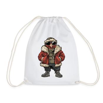 Turkey Cool Winter - Drawstring Bag - white - Front