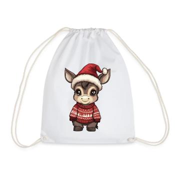 Esel Weihnachten - Turnbeutel - Weiß - Vorne