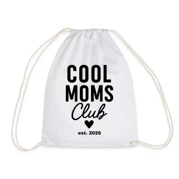 Cool Moms Club 2026 – For expectant/new moms - Drawstring Bag - white - Front