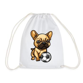 Football des Bulldogs français - Sac de sport léger - blanc - Devant