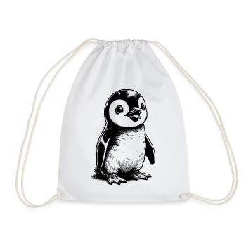 Bébé Pingouin Enfant Câlin Petit Enfant Mignon Câlin - Sac de sport léger - blanc - Devant