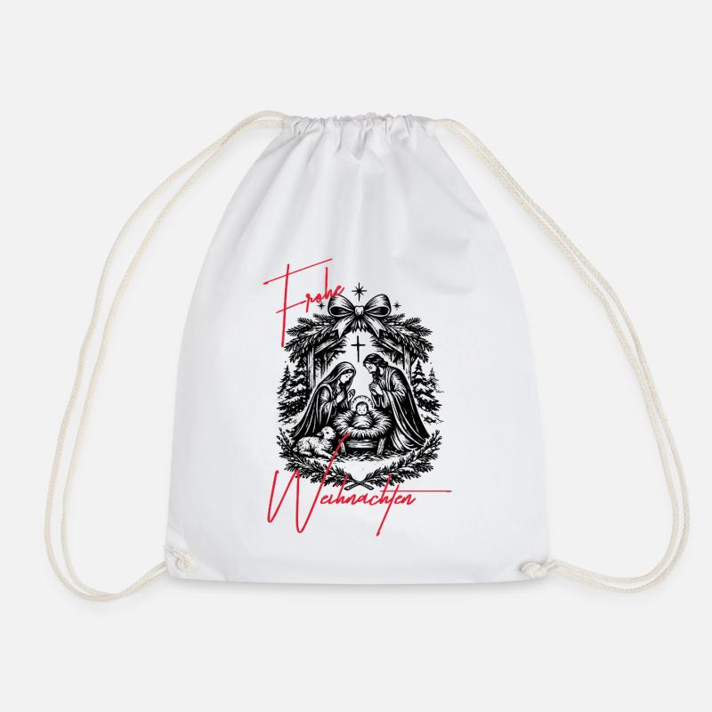Crèche - Drawstring Bag - white