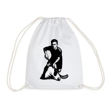 Short and clear floorball - Drawstring Bag - white - Front