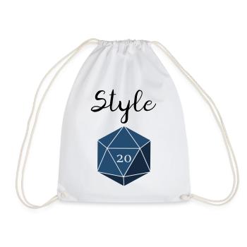 Style Check d20 - Drawstring Bag - white - Front