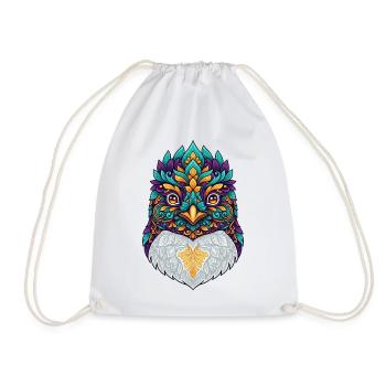 Karneval Pinguin Kostüm Fasching Fantasie Verkleid - Turnbeutel - Weiß - Vorne