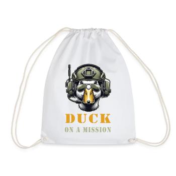 Un canard en mission - Sac de sport léger - blanc - Devant