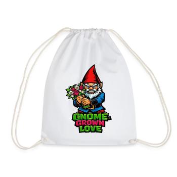 Nain maléfique, gnome sombre, gnome gothique, gnome drôle - Sac de sport léger - blanc - Devant