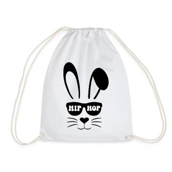 Hip Hop Bunny - Sac de sport léger - blanc - Devant