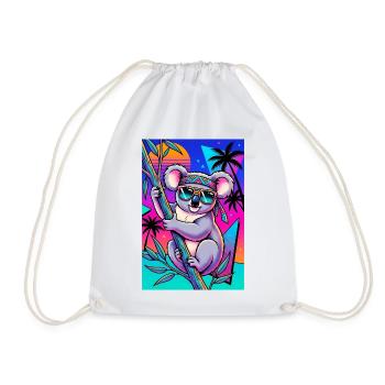 Koala - Drawstring Bag - white - Front