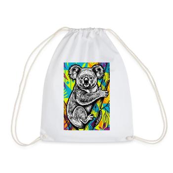 Koala - Drawstring Bag - white - Front