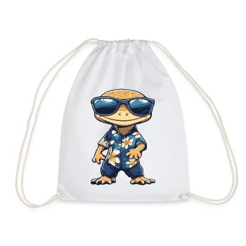 Vacances de bandes dessinées avec les lézards - Sac de sport léger - blanc - Devant