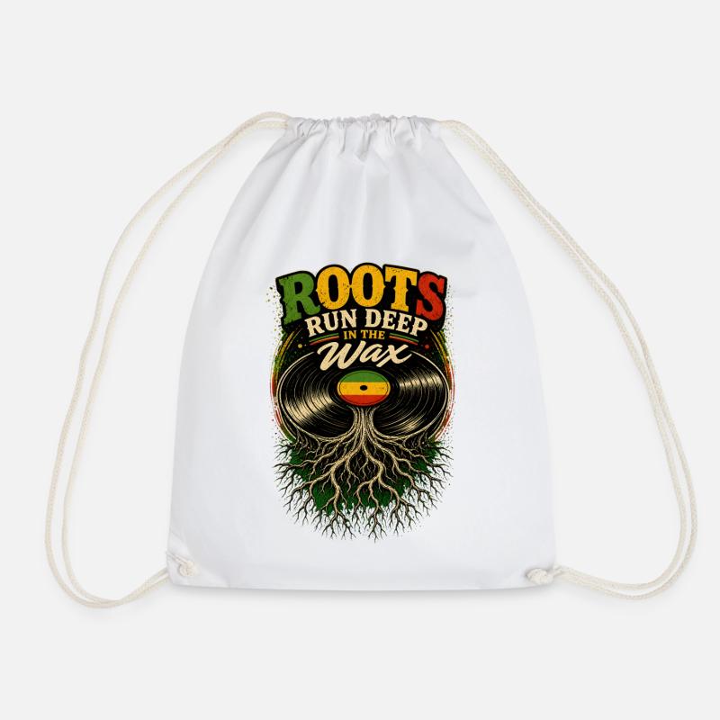 Roots run deep in the wax - Drawstring Bag - white