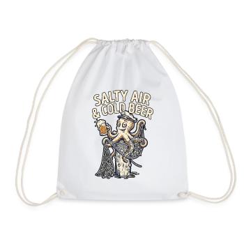 Beer Kraken - Drawstring Bag - white - Front