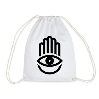 main de Fatma Hamsa - Sac de sport léger - blanc - Devant