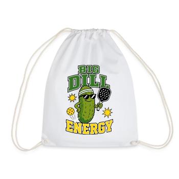 Big Dill Energy Pickleball - Drawstring Bag - white - Front