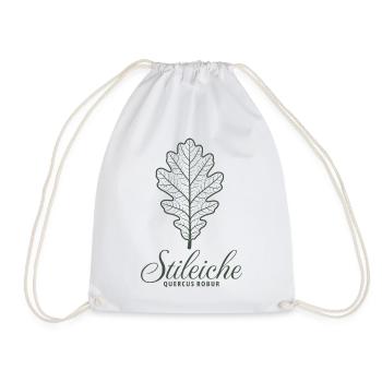 Stileiche | Eichenblatt Illustration | Baum - Turnbeutel - Weiß - Vorne