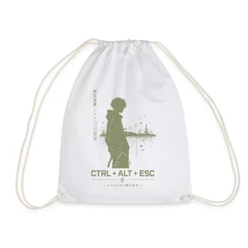 Ctrl+Alt+Esc Stadt-Silhouette - Turnbeutel - Weiß - Vorne