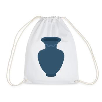 Azure Vase Silhouette Art - Turnbeutel - Weiß - Vorne