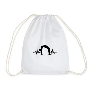 Heartbeat Gymnastics - Meditation Gymnastics Yoga - Drawstring Bag - white - Front
