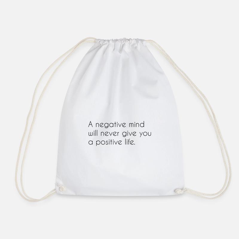 Motivational saying - Drawstring Bag - white
