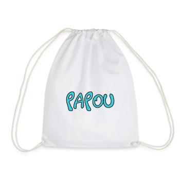 PAPOU. PAPA. FÊTE DES PÈRES. BONNE FÊTE PAPA - Sac de sport léger - blanc - Devant