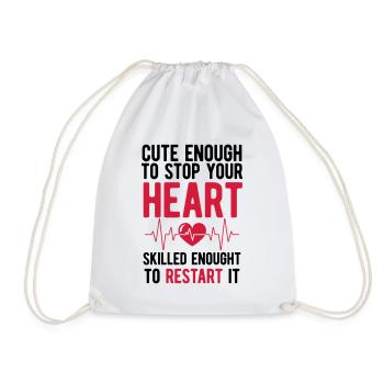Nurse - Drawstring Bag - white - Front
