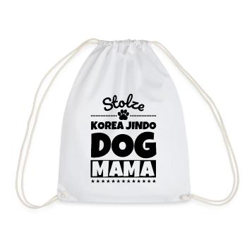 Stolze Korea Jindo Dog Mama - Turnbeutel - Weiß - Vorne