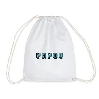 PAPOU. PAPA. FÊTE DES PÈRES. BONNE FÊTE PAPA - Sac de sport léger - blanc - Devant
