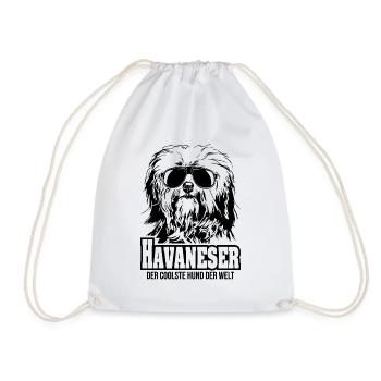 HAVANESER coolster Hund Hundespruch Hunde Wilsigns - Turnbeutel - Weiß - Vorne