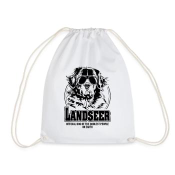 LANDSEER coolest people Hunde Spruch Wilsigns - Turnbeutel - Weiß - Vorne
