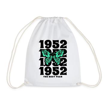Groovy et Vintage 1952 70 Ans Anniversaire - Sac de sport léger - blanc - Devant