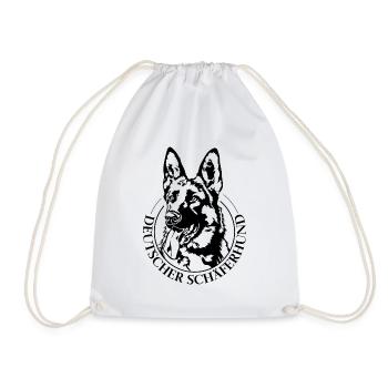 German Shepherd Dogs Portrait Dog Wilsigns - Drawstring Bag - white - Front