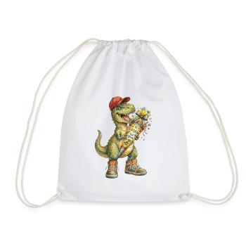 Un T-Rex aquarelle sympa pour la rentrée scolaire - Sac de sport léger - blanc - Devant